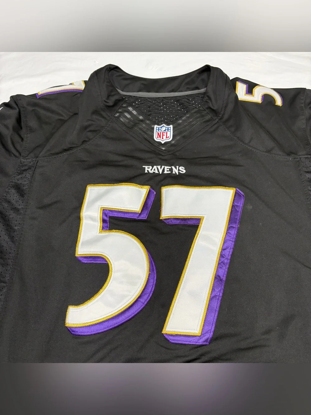 Nike On Field CJ Mosley #57 Black Baltimore Ravens Football Jersey Men’s 48